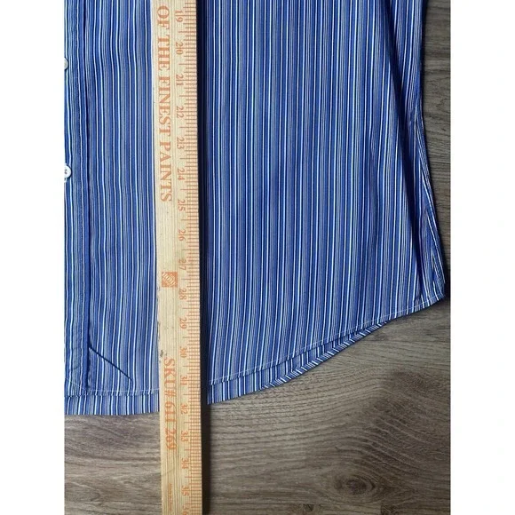 Polo Ralph Lauren Shirt XL Blue‎ Striped Button Down L/S Preppy Pony - Picture 6 of 6